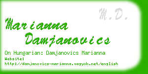 marianna damjanovics business card